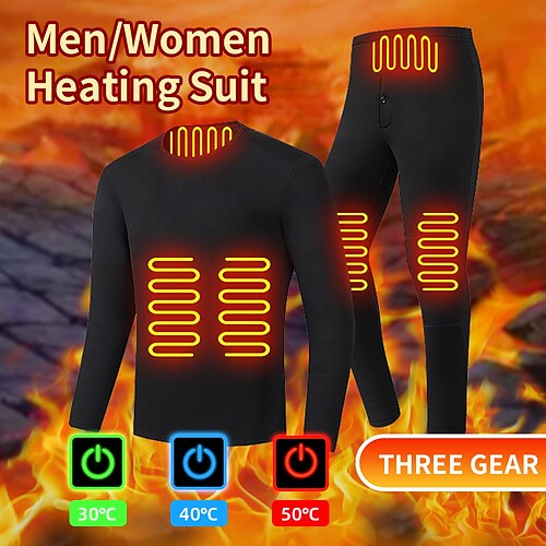 

Winter Jacket Heated Men's Heating Jacket Electric Thermal Fleece Underwear Women's USB Clothing Moto Jacket Motorcycle Long Johns Suit