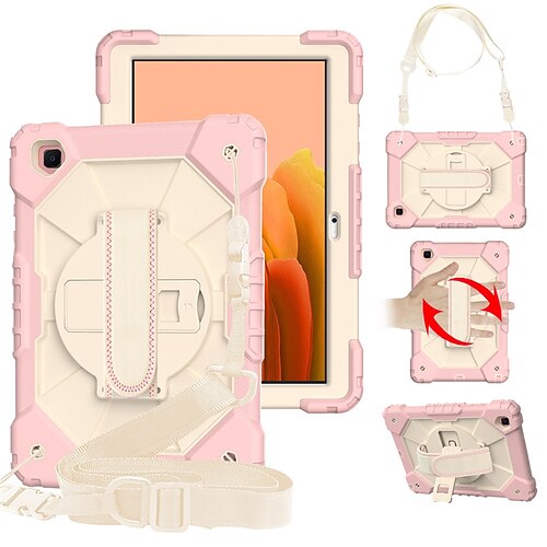 

Tablet Case Cover For Samsung Galaxy Tab S8 S7 A8 A7 Lite A 8.0 Portable Shoulder Strap with Stand Color Gradient TPU