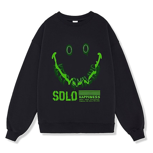 

Men's Pullover Black White Crew Neck Graphic Work Casual Daily Cotton Basic Streetwear Casual Spring Fall Clothing Apparel Hoodies Sweatshirts