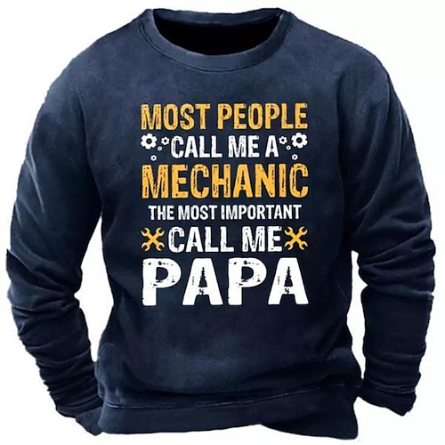 

Men's Sweatshirt Pullover Black Navy Blue Crew Neck Letter Graphic Prints Print Daily Sports Holiday 3D Print Basic Streetwear Designer Spring Fall Clothing Apparel Hoodies Sweatshirts