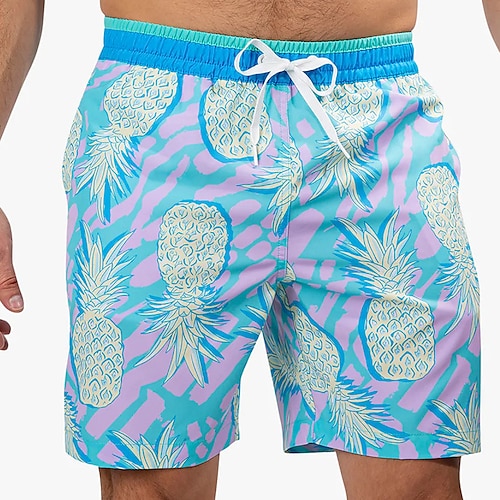 

Per uomo Boxer da surf Pantaloncini da mare Boxer da mare Pantaloncini estivi Pantaloncini da spiaggia A cordoncino con fodera in rete Vita elastica Frutta Ananas Stampe astratte Asciugatura rapida