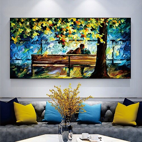 

Handmade Hand Painted Wall Art Modern Abstract Leonid Afremov Lovers Home Decoration Decor Rolled Canvas No Frame Unstretched