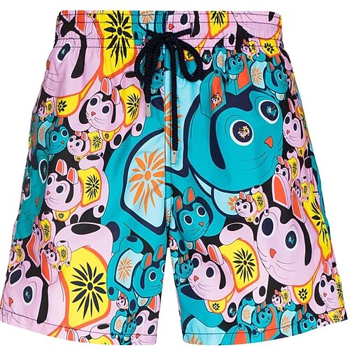 

Herren Boardshorts Badeshorts Badehose Schwimmshorts Bademode Sommer-Shorts Strandshorts Kurze Hosen Kordelzug Elastische Taille Graphic Karikatur Komfort Kurz Casual Festtage Strand Stilvoll