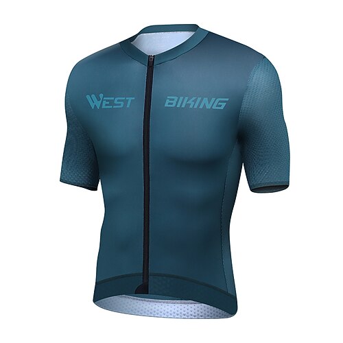 

WEST BIKING Men's Cycling Jersey Short Sleeve Bike Top with 3 Rear Pockets Breathable Stretchy Comfortable Forest Green Violet Red White Sports Clothing Apparel