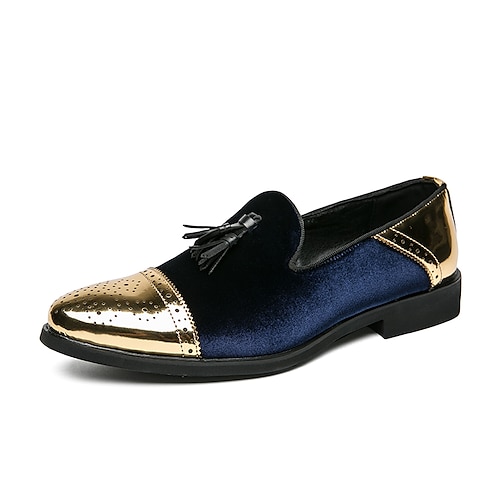 

Per uomo Mocassini e Slip-Ons Mocassini di vestito Scarpe scozzesi stile britannico Taglie forti Informale Formale Giornaliero Serata e festa PU Nero Blu Verde Color Block Autunno Primavera