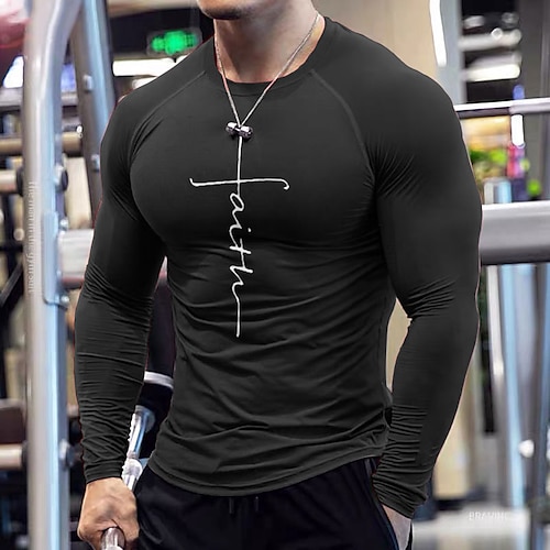 Black Basic Long Sleeve Gym Top