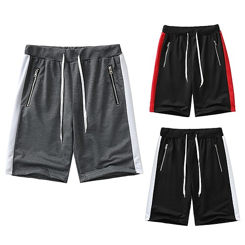 

Herre Atletisk shorts Aktiv shorts Svette shorts Lomme Snorer Ensfarget Komfort Anvendelig Knelengde utendørs Daglig Gatemote Fritid Svart / Hvit Mørkegrå Mikroelastisk