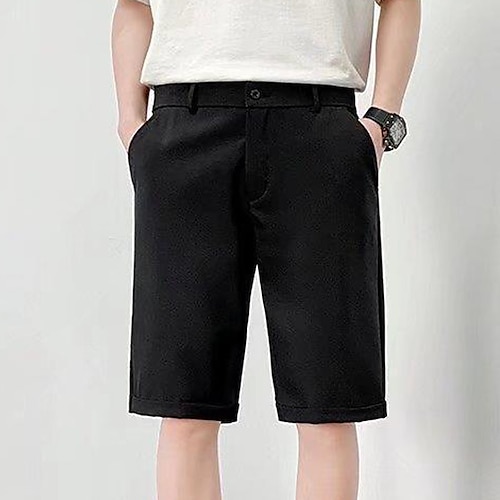 

Per uomo Pantaloncini Pantaloncini chino Bermuda Pantaloncini da lavoro Liscio Comfort Lunghezza del ginocchio Esterno Giornaliero Per uscire 100% cotone Di tendenza Streetwear Nero Bianco