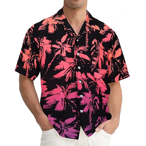 

Homme Chemise Chemise hawaïenne Floral Ananas Cocotier Imprimés Photos Col rabattu Noir Rose Claire Bleu Vert Casual Sortie Manches courtes Bouton bas Imprimer Vêtement Tenue Tropique Hawaïen Design