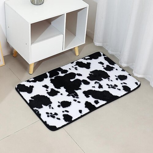 

Felpudos de vaca para entrada, puerta delantera interior, alfombras de bienvenida, alfombrilla de baño antideslizante, alfombrilla de cocina, alfombra de suelo para dormitorio/oficina