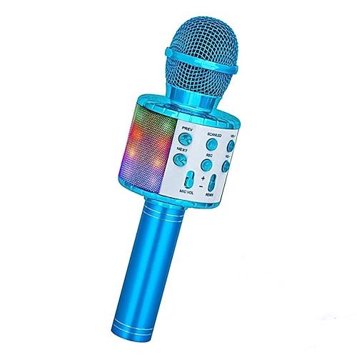 Microphone Karaoké Enfant Sans Fil – 2 Micros, Bluetooth, Lumières Disco, 5 Effets Vocaux – Batterie 1800 MAh – Cadeau 3-12 Ans