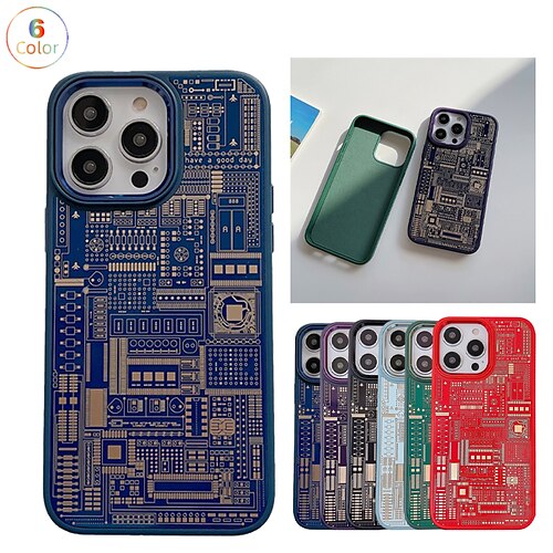 

teléfono Funda Para Apple Funda Trasera iPhone 14 13 12 11 Plus Pro Max Protector de cuerpo completo Resistencia a caídas de cuatro esquinas Bordes suaves Azulejo Gel de Sílice ordenador personal