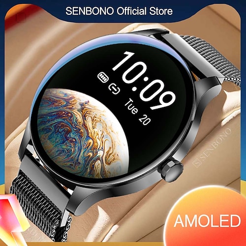 

senbono 360360 amoled hd herren smartwatch ip68 wasserdicht fitness tracker sport smartwatch damen herren für ios xiaomi android