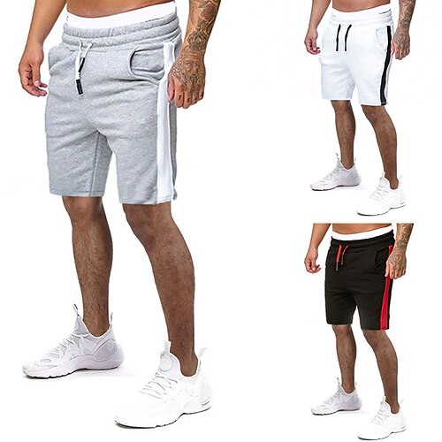 

Per uomo Pantaloncini sportivi Pantaloncini attivi Pantaloncini da sudore Tasche A cordoncino Tinta unita Comfort Indossabile Lunghezza del ginocchio Esterno Giornaliero Streetwear Informale Nero