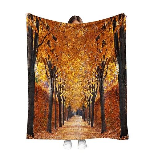 

Cross-border Foreign Trade Hot Sale Forest Map Blanket Flannel Blanket Flannel Blanket