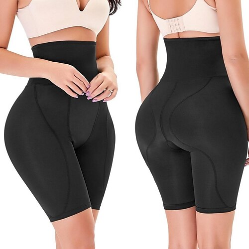 

Dame Shorts Høy midje Hip Lift Up Ensfarget / vanlig farge Undertøy Normal Vår, Høst, Vinter, Sommer Svart Farge