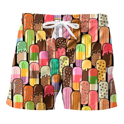 

Per uomo Boxer da surf Pantaloncini da mare Boxer da mare Pantaloncini estivi Pantaloncini da spiaggia A cordoncino Vita elastica Stampa 3D Pop art Cartoni animati Traspirante Asciugatura rapida Breve