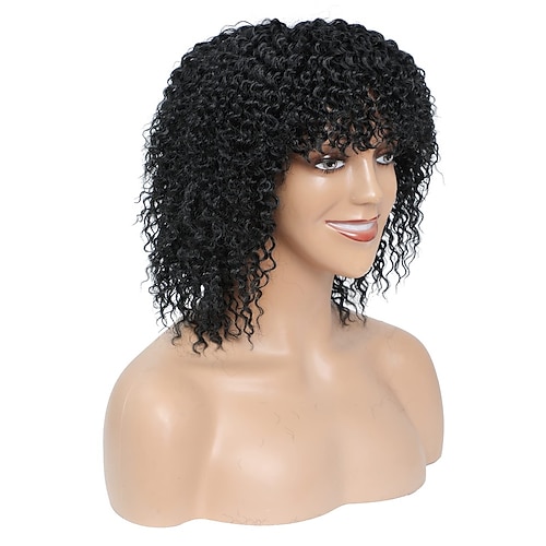 

parrucche afro per donne nere parrucca riccia crespa con frangia parrucche corte per donne nere parrucche ricci per donne nere parrucche capelli naturali per donne nere