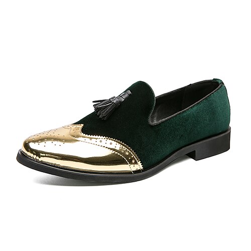 

Homens Mocassins e Slip-Ons Mocassins Tassel Sapatas da manta do estilo britânico Tamanhos Grandes Casual Formais Diário Camurça Preto Vermelho Verde Primavera Verão