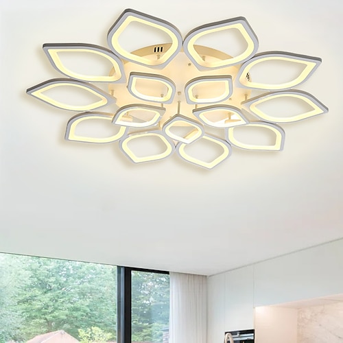 

6/8/12/15 teste led plafoniera design loto lampada da soffitto moderna artistica metallo acrilico stile stepless oscuramento camera da letto finitura verniciata luci 110-240 v solo dimmerabile con