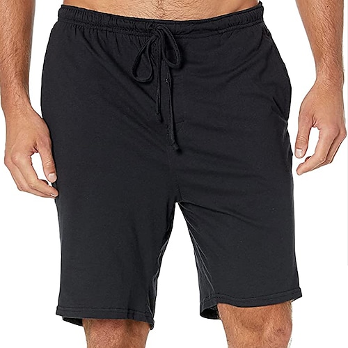 

Herren Shorts Kurze Hosen Lässige Shorts Kordelzug Elastische Taille Glatt Komfort Atmungsaktiv Outdoor Täglich Festtage Basic Strassenmode Schwarz Dunkel Blau