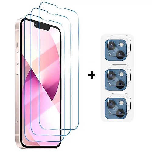 

[33Pack] Phone Screen Protector Camera Lens Protector For Apple iPhone 14 Pro Max 14 Plus 13 12 11 Pro Max Mini SE Tempered Glass High Definition (HD) Mirror Explosion Proof Phone Accessory