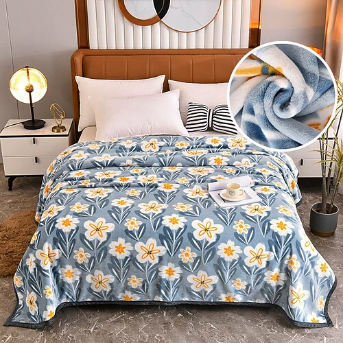 

Cloud Mink Velvet Throw BlanketAll Season Lightweight Super Soft Cozy Blanket for Bed or CouchLiving Room Bedroom Air Conditioning Bed Blankets for Sofa