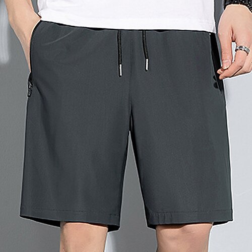 

Per uomo Pantaloncini sportivi Pantaloncini attivi Pantaloncini casual A cordoncino Vita elastica Tasca con cerniera Liscio Comfort Esterno Giornaliero Per uscire Di tendenza Streetwear Nero Grigio