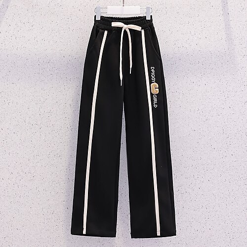 

Bambino Da ragazza Ritorno a scuola Pantaloni Pop art Giornaliero Tasche Scuola 7-13 anni Inverno Nero Grigio
