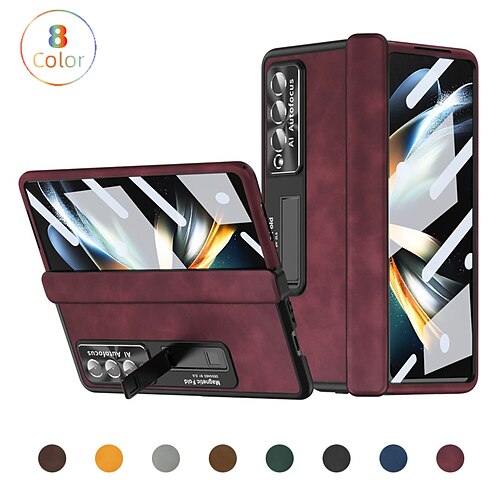 

telefon Etui Til Samsung Galaxy Flip Case Z Fold 4 Z Fold 3 Blyantholder med stativ Flipp Ensfarget TPU PC