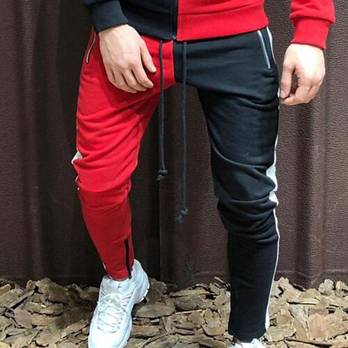 

Per uomo Pantaloni sportivi Pantaloni Pantaloni casual Tasche A cordoncino Vita elastica Color Block Comfort Esterno Giornaliero Per uscire Misto cotone Di tendenza Streetwear Bianco Giallo