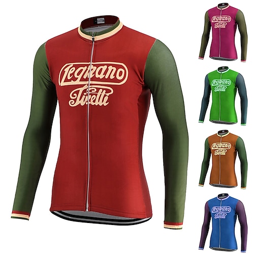 

21Grams Hombre Maillot de Ciclismo Manga Larga Invierno Bicicleta Maillot Camiseta con 3 bolsillos traseros MTB Bicicleta Montaña Ciclismo Carretera Resistente a los rayos UV Transpirable Secado