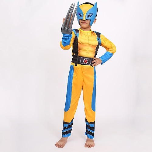 

Supereroe Costume cosplay Completi Da ragazzo Cosplay di film Cosplay Halloween Giallo Calzamaglia / Pigiama intero Maschera Halloween Carnevale Mascherata Poliestere