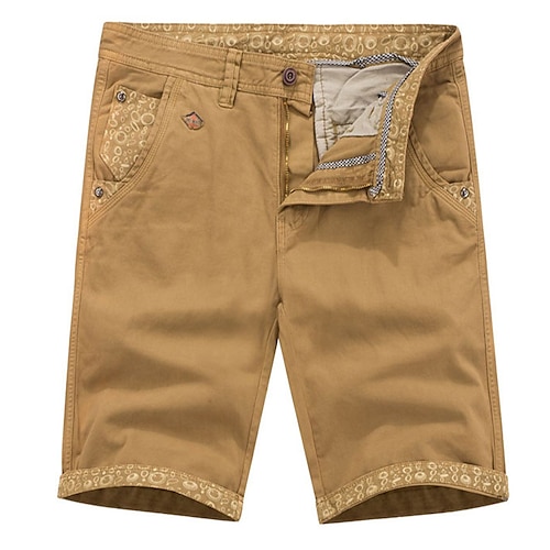 

Homme Short Cargo Short Bermuda Short de travail Zippé Plein Confort Longueur genou Extérieur du quotidien Sortie 100% Coton Mode Vêtement de rue Vert militaire Gris fumé