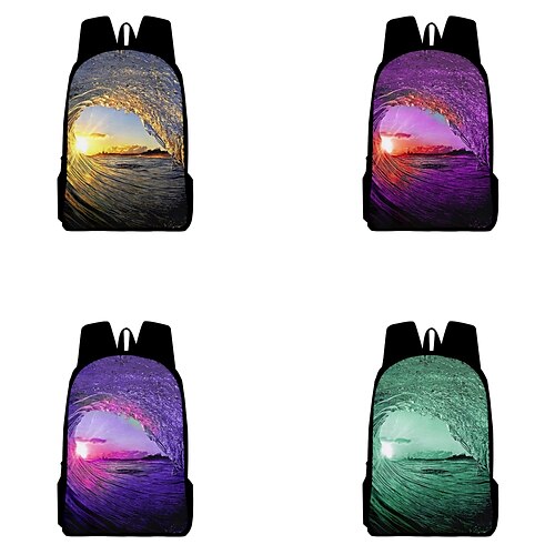 

Schulrucksack Bookbag 3D Schnurbatik für Schüler niños Jungen Wasserdicht Hohe Kapazität Verstellbare Schultergurte Oxford Stoff Schulranzen Rucksack Schulranzen 15.811.85.1 Zoll