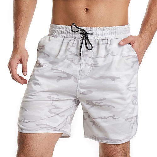 

Herre Surf shorts Strandshorts Casual shorts Snørelukning Elastisk Talje Camouflage Komfort Påførelig Knælængde udendørs Daglig Afslappet Atletik Militærgrøn Hvid Mikroelastisk