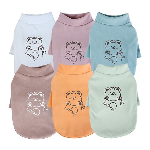 

Chien Chat Sweat-shirt Bande dessinée Ours Mode Le style mignon Extérieur Casual Quotidien Hiver Vêtements pour Chien Vêtements pour chiots Tenues De Chien Chaud Blanche Rose Vert clair Costume pour