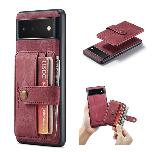 

Phone Case For Google Back Cover Pixel 7 Pixel 7 Pro Pixel 6 Pixel 6 Pro Bumper Frame Magnetic Full Body Protective Solid Colored TPU PU Leather