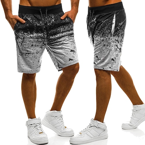 

Herre Aktiv shorts Surfeshorts Badeshorts Lomme Snorer med mesh fôr Trykt mønster Komfort Anvendelig utendørs Daglig Gatemote Fritid Rød lysegrå Mikroelastisk