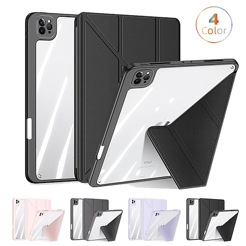 

Tavoletta Custodie cover Per Apple iPad Air 5° iPad 10.2'' 9° 8° 7° iPad Pro 4° 12,9'' 2022 2021 iPad Pro 11'' 3° Con supporto Con chiusura magnetica Portamatite Tinta unita TPU PC