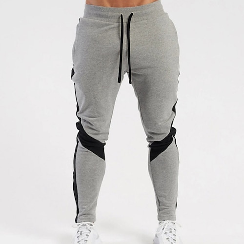 

Per uomo Pantaloni sportivi Pantaloni della tuta Pareggiatore Pantaloni A cordoncino Vita elastica Color Block Comfort Esterno Giornaliero Per uscire Misto cotone Di tendenza Streetwear Nero Bianco