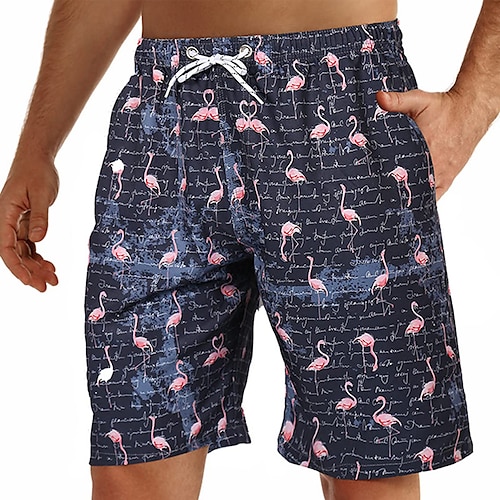 

Per uomo Boxer da surf Pantaloncini da mare Boxer da mare Pantaloncini estivi Pantaloncini da spiaggia A cordoncino con fodera in rete Vita elastica Fenicottero Stampe astratte Asciugatura rapida