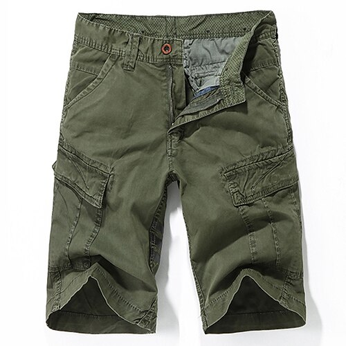 

Men's Cargo Shorts Shorts 6 Pocket Plain Comfort Outdoor Daily Going out Fashion Streetwear Black Army Green