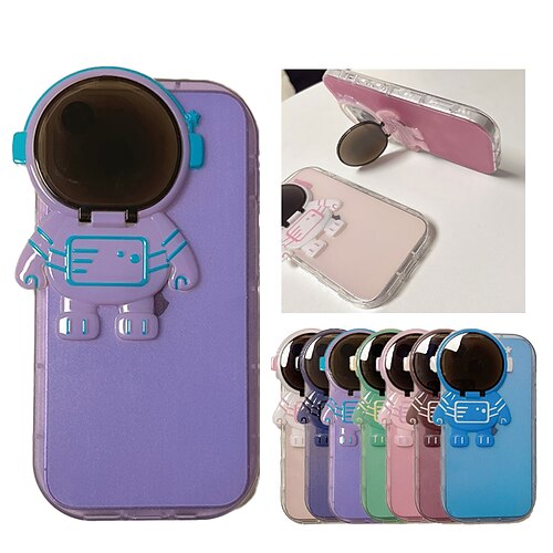

Phone Case For Apple Back Cover iPhone 14 13 12 11 Plus Pro Max with Stand Full Body Protective Dustproof Astronaut TPU PC