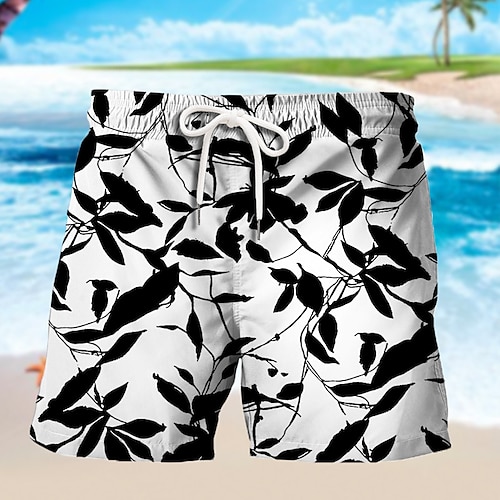 

Herre Surf shorts Badeshorts Sommer shorts Strandshorts Snørelukning Elastisk Talje 3D-udskrivning Grafisk Blomst Åndbart Hurtigtørrende Korte Afslappet Daglig Ferie Boheme Hawaiiansk Hvid Rød