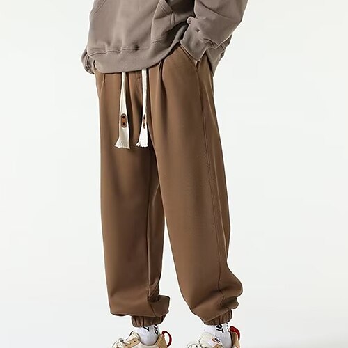 

Herre Joggingbukser Jogger Bukser Casual bukser Lomme Snørelukning Elastisk Talje Vanlig Komfort Åndbart Daglig Ferie Streetwear Stilfuld Klassisk Sort Brun