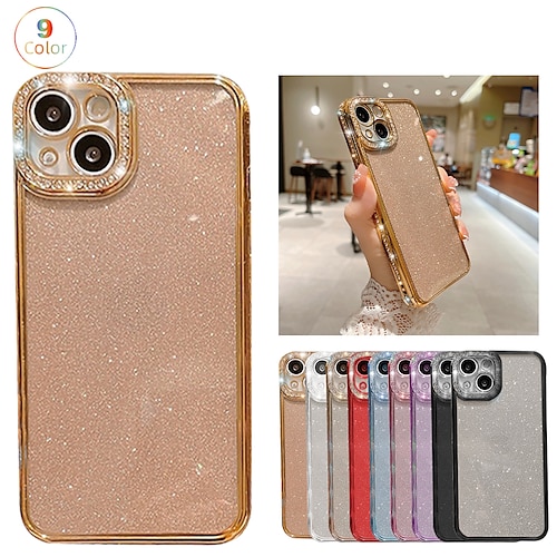 

telefon Etui Til Apple Bakdeksel iPhone 14 Pro Max Plus 13 12 11 Mini X XR XS 8 7 Rhinstein Helkroppsbeskyttende Glitter Glitter Krystall diamant TPU PC