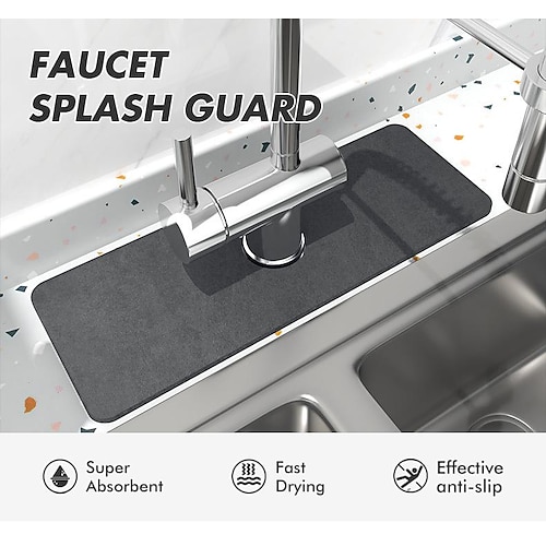 Kitchen Sink Faucet Mat Bathroom Carpet Diatom Mud Super Absorbent