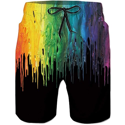 

Per uomo Boxer da surf Pantaloncini da mare Boxer da mare Pantaloncini estivi Pantaloncini da spiaggia A cordoncino Vita elastica Stampa 3D Pop art Colorato Traspirante Asciugatura rapida Breve