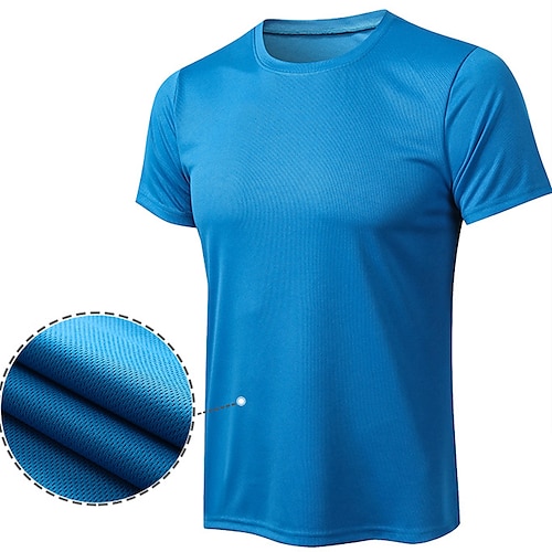 

Per uomo maglietta Camicia muscolare Camicie traspiranti T-shirt Liscio Girocollo Athleisure Da mare Manica corta Abbigliamento Moda Classico Allenarsi